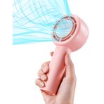 Aecooly Taşınabilir Taşınabilir Turbo Fan [16H Maksimum Soğutma Süresi], 5 Hız USB Şarj Edilebilir Mini Kişisel Pille Çalışan Küçük Cep Soğutma Fanı Kadınlar, Seyahat, Ev, Ofis, Plaj, Kirpik için