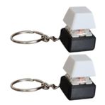AEE® 2 Adet Blue Switch Tuş Anahtarlık – Tıklamalı Mekanik Tuşlu Stres Atıcı Anahtarlık, Siyah, Çanta & Cüzdan Charm Aksesuar (2, Siyah-Beyaz)
