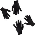 AEE® 2 Çift Kışlık Eldiven – Unisex Örme Siyah Eldiven | Erkek Kadın Eldiven | Sıcak Tutan Yumuşak Kumaş, Günlük ve Outdoor Kullanım İçin
