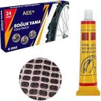 AEE® 25'li Bisiklet Yama Kiti Bisiklet Lastik Tamir Seti Soğuk Yama