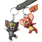 Aee 2'Li Çift Anahtarlık 3D Tom Jerry Sevgili Anahtarlık Çanta Süsü Karışık Model