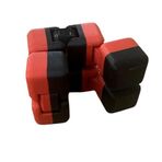 AEE® Infinity Stres Küpü – Sonsuz Hareketli Fidget Küp, Bilek Parmak Güçlendirici, Stres ve Anksiyete Azaltıcı (1, Siyah Kırmızı)