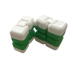 AEE® Infinity Stres Küpü – Sonsuz Hareketli Fidget Küp, Bilek Parmak Güçlendirici, Stres ve Anksiyete Azaltıcı (1, Yeşil Beyaz)