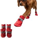 AEE® Su Geçirmez Köpek Botu 4’lü Set | Yansıtıcı Patik | Kaymaz Taban Yağmur Çamur Koruma Pati Ayakkabısı