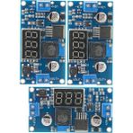Aeethericly 3 Adet LM2596 Dc-Dc Gerilim Ayarlanabilir Düşürücü Dönüştürücü Voltaj Regülatörü LED Ekran Voltmetre 4.0-40V 1.25-37V (Yurt Dışından)