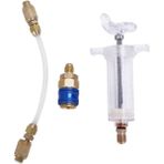 Aeethericly Klima Araba Yağlama Boya Enjeksiyon Aleti R134A 30 Ml 1 Oz 1/4 Inç Saf Sıvı Motor Yağı Soğutma Suyu Dolum Borusu A (Yurt Dışından) - Siyah