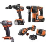 Aeg Akülü Dörtlü Montaj Seti 18 V 6.0 Ah Kömürsüz Motor ( Bbh18bl2 - Bss 18C3b3 - Bss 18C3b3 - Bews 18 125Blpx2 * L1860shd * 4)