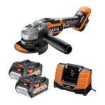 AEG BEWS18-125BLLI-502C 2x5 Ah Akülü Açılı Taşlama Makinesi