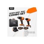 Aeg Jp1812-202C Combo Set (Bsb18g4 Darbelı Matkap + Bss18c2 Darbelı Vıdalama + 2Ah Aku + Sarj Cıhaz)