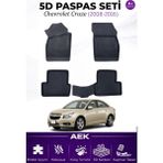 AEK Modern Chevrolet Cruze 2009-2016 Araca Özel Havuzlu "karbon" Paspas Takımı - Siyah