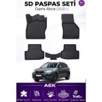 AEK Modern Cupra Ateca 2022+ Araca Özel Havuzlu "karbon" Paspas Takımı - Siyah