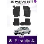 AEK Modern Fiat Albea 2002+ Araca Özel Havuzlu "karbon" Paspas Takımı - Siyah
