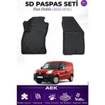 AEK Modern Fiat Doblo 2010-2015 Panelvan Araca Özel Havuzlu "karbon" Paspas Takımı - Siyah