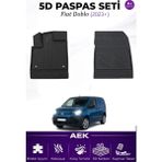 AEK Modern Fiat Doblo Elektrikli Panelvan 2023+ Araca Özel Havuzlu "karbon" Paspas Takımı - Siyah