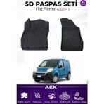 AEK Modern Fiat Fiorino Panelvan 2020+ Benzinli Araca Özel Havuzlu "karbon" Paspas Takımı - Siyah
