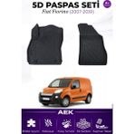 AEK Modern Fiat Fiorino Panelvan Araca Özel Havuzlu "karbon" Paspas Takımı - Siyah