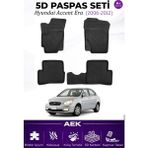 AEK Modern Hyundai Accent Era Aaraca Özel Havuzlu "karbon" Paspas Takımı - Siyah