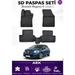 AEK Modern Renault Megane 4 2016+ Araca Özel Havuzlu "karbon" Paspas Takımı - Siyah