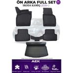AEK Modern Skoda Kamiq 2019+ 5d Karbon Paspas Takımı +3d Pvc Bagaj Havuzu Set - Siyah