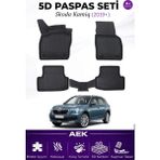 AEK Modern Skoda Kamiq 2019+ Araca Özel Havuzlu "karbon" Paspas Takımı - Siyah