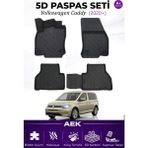 AEK Modern Volkswagen Caddy 2020+ Araca Özel Havuzlu "karbon" Paspas Takımı - Siyah