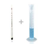 Aek-Tech Aek-tech 0-100 Uzun Form Alkolmetre Hidrometre Ve 250ml Mezür Seti