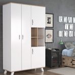 Aeka AE-1065 Atlas 4 Kapaklı Beyaz Gardrop