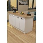Aeka AE-2040 Vera Dolaplı Çok Amaçlı Mutfak Adası Bar Masası Yemek Masas160 cm - Atlantik Çam