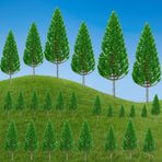 Aelmiyw 60 Adet Karışık Model Ağaçları, Model Ağacı Diorama Ağacı (3,5 – 6,5 cm), Minyatür Peyzaj Ağaçları, Kendin Yap Tren Manzaraları için