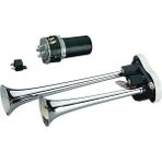 Aem Akfar Otomotiv Fala Fala Kompressörlü Korna (Krom Borulu) 12 Volt