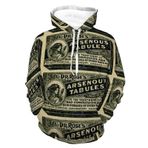 AERICKON Üniseks Kadın Erkek Kapüşonlu Uzun Kollu Klasik Kapüşonlu Sweatshirt Üst Rahat Sonbahar Kıyafeti Boş Zaman için, Arsenous Tabules, S
