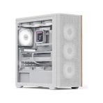 Aero Cool Aerocool Ae D501A Wh 4X12Cm Fanlı Ahşap Ön Panel Tempered Cam Yan Ve Mesh Ön Panel, Usb Type-C,Atx Boş Bilgisayar Kasası - yok