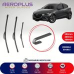 Aeroplus Mazda 2 2014-2022 Ön Arka Muz Silecek Takımı