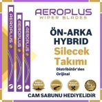 Aeroplus Toyota Corolla Hb 2002-2007 Ön Arka Hybrid Silecek Takımı
