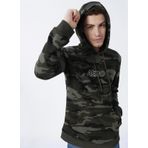 Aeropostale E-1626 Haki Kapüşon Yaka Baskılı Erkek Sweatshirt