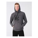 Aeropostale E-WASHED Kapüşon Yaka Baskılı Antrasit Erkek Sweatshirt