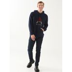 Aeropostale E-WORD Lacivert Kapüşon Yaka Nakışlı Erkek Sweatshirt