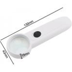 Aesco 15X Çok Fonksiyonlu 2 LED Işıklı Taşınabilir El Büyüteç ( Lisinya )