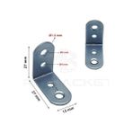 Aesco 25 Ad. L Demir Gönye Köşebent 15X27X27MM - Mobilya Dolap Raf Masa Çekmece Köşe Sabitleme Birleştirme - Option-1
