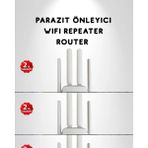 Aesco 300MBPS Wifi Menzil Genişletici 4 Antenli Wpa3 Güvenlikli Priz Tipi Repeater