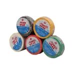 Aesco 5 Adet Renkli Elektrik Bandı, 0.13X18MM Boyutunda, 10 Metre Uzunluğunda Pvc Izole Bant