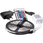 Aesco 5 Metre Uzaktan Kumandalı Rgb LED Şerit Işık Seti - Renk Değiştiren Esnek Işık Bandı