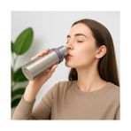Aesco 500 ml Gümüş - Mavi - Pembe Paslanmaz Çelik Termos – Çift Katmanlı Vakumlu, 24 Cm, Isı Yalıtımlı Sızdırmaz Seyahat ve Ofis Matara (Gümüş) - 0,25 L