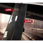 Aesco 5d Ultra Parlak Dayanıklı Kendinden Yapışkanlı Üst Kısmı Koruma Jelatinli Hava Kanallı Siyah Karbon Fiber Folyo (30CM x 1 Metre)