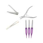 Aesco 6 Lı Tırnak Bakım Seti, Manikür ve Pedikür Set, Tırnak Makası, Pens, Törpü, Cımbız, Kişisel Bakım Seti. - Option-1