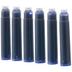 Aesco 6'lı Paket Mavi Dolma Kalem Kartuşu, Çabuk Kuruyan Mürekkep - 41 Delft Blue