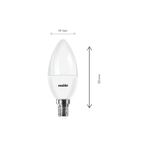 Aesco 8.5W LED Mum Ampul – E14 Duy, 810 Lümen, 3000K Sarı Işık, 60W Eşdeğer, 3’lü Paket, Opal Dekoratif Ampul, Dimmer Uyumlu Değil,%86 Enerji Tasarrufu, 99X37 mm (Sarı) - 1 - 10 W - Amber