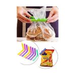 Aesco 8'li Çok Renkli Pratik Poşet Klipsi, Paket, Ambalaj, Torba, Çanta Kapatıcı Plastik Kilidi, Mandalı (Karışık 8 Adet) - 0 Siyah - Option-1