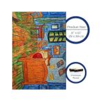 Aesco - Ahşap Puzzle Yetişkinler Için - Arles'teki Yatak Odası Benzersiz Parçalı Puzzle - 450 Parça Ahşap Yapboz - Yapıştırıcı Folyo Dahil - Dekoratif Ahşap Puzzle - 29X39 cm - R1-13 - 01-Mavi