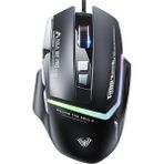 Aesco Aula S12 Pro 12800 Dpı 8 Tuşlu Makrolu Kablolu Optik Gaming Oyuncu Mouse Siyah - Option-1 - 001-Renkli